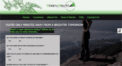 Desktop Screenshot of moneyinminutes.com